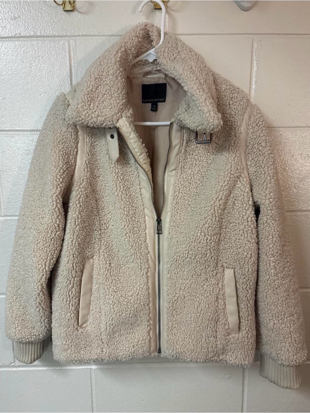 Banana Republic Women's Cream Sherpa Jacket